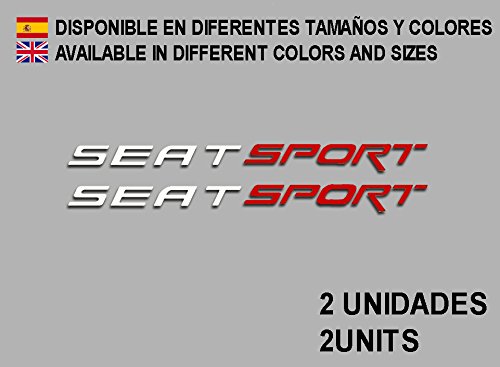 Ecoshirt 7S-CSZX-JM5N Pegatinas Seat Sport F78 Vinilo Adesivi Decal Aufkleber Клей Stickers Car Voiture, Blanco Rojo