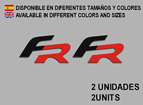 Ecoshirt L3-VA1Q-2VLF Pegatinas Seat FR F80 Vinilo Adesivi Decal Aufkleber Клей Stickers Car Voiture, Negro Rojo