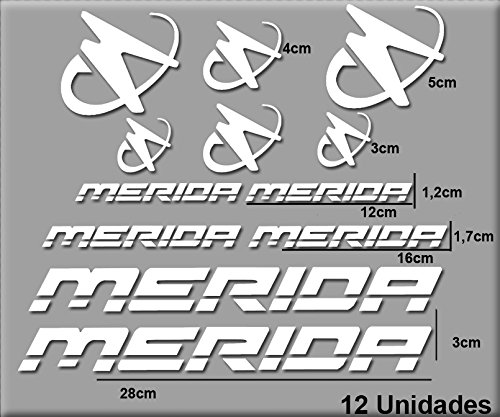 Ecoshirt M2-Q8TD-IXJ5 Pegatinas Merida R63 Vinilo Adesivi Decal Aufkleber Клей MTB Stickers Bike, Blanco