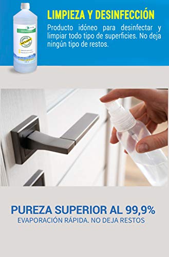 Ecosoluciones Químicas - 1 litro | Alcohol Isopropílico 99,9% Alta pureza IPA | Limpieza componentes electrónicos, Objetivos, Pantallas. Desengrasante. Desinfección y Limpieza Superficies Ecosoluciones Químicas - 1 litro | Alcohol Isopropílico 99,9% Alta pureza IPA | Limpieza componentes electrónicos, Objetivos, Pantallas. Desengrasante. Desinfección y Limpieza Superficies