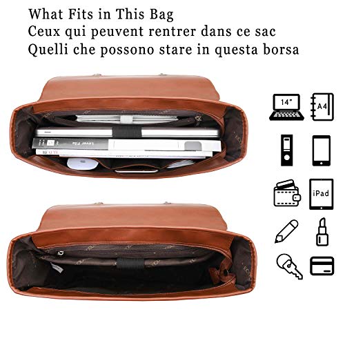 ECOSUSI Maletín para Mujer para Portátil de 14 Pulgadas Bolsa de Hombro Bolsa para Computadora Arco Desmontable ECOSUSI Maletín para Mujer para Portátil de 14 Pulgadas Bolsa de Hombro Bolsa para Computadora Arco Desmontable