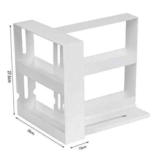 ECOSWAY - Estante de almacenamiento de especias multifunción de 2 niveles, se adapta a hasta 20 tarros de especias, condimento de especias, estante giratorio para cocina, hogar ECOSWAY - Estante de almacenamiento de especias multifunción de 2 niveles, se adapta a hasta 20 tarros de especias, condimento de especias, estante giratorio para cocina, hogar