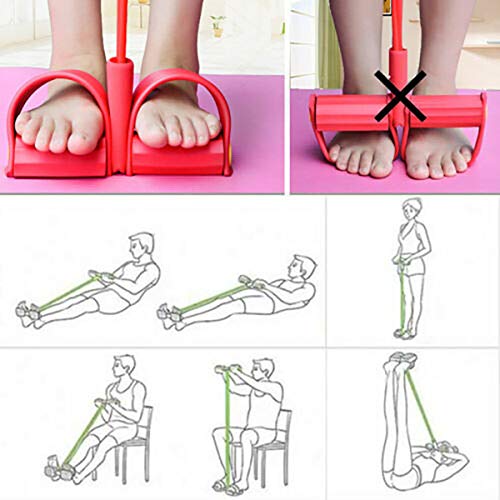 ECYC Banda De Resistencia con Manijas Pedal para Gimnasio Home Fitness Yoga Workout, Entrenamiento Bandas EláSticas para Brazo Cintura Pierna Prensa De Piernas Ejercicio Muscular, Amarillo ECYC Banda De Resistencia con Manijas Pedal para Gimnasio Home Fitness Yoga Workout, Entrenamiento Bandas EláSticas para Brazo Cintura Pierna Prensa De Piernas Ejercicio Muscular, Amarillo