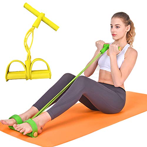 ECYC Banda De Resistencia con Manijas Pedal para Gimnasio Home Fitness Yoga Workout, Entrenamiento Bandas EláSticas para Brazo Cintura Pierna Prensa De Piernas Ejercicio Muscular, Amarillo ECYC Banda De Resistencia con Manijas Pedal para Gimnasio Home Fitness Yoga Workout, Entrenamiento Bandas EláSticas para Brazo Cintura Pierna Prensa De Piernas Ejercicio Muscular, Amarillo