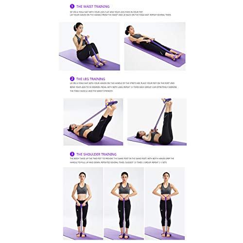 ECYC Banda De Resistencia con Manijas Pedal para Gimnasio Home Fitness Yoga Workout, Entrenamiento Bandas EláSticas para Brazo Cintura Pierna Prensa De MusculacióN Ejercicio, Rojo ECYC Banda De Resistencia con Manijas Pedal para Gimnasio Home Fitness Yoga Workout, Entrenamiento Bandas EláSticas para Brazo Cintura Pierna Prensa De MusculacióN Ejercicio, Rojo