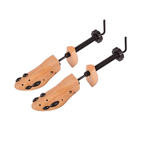 Edaygo Horma de madera de loto con rosca de tornillo calzado de mujer y hombre, Ensanchador de zapatos, Moldeador calzado, número: 41-46, 1 par Edaygo Horma de madera de loto con rosca de tornillo calzado de mujer y hombre, Ensanchador de zapatos, Moldeador calzado, número: 41-46, 1 par