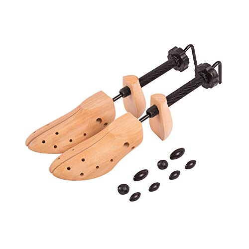 Edaygo Horma de madera de loto con rosca de tornillo calzado de mujer y hombre, Ensanchador de zapatos, Moldeador calzado, número: 41-46, 1 par Edaygo Horma de madera de loto con rosca de tornillo calzado de mujer y hombre, Ensanchador de zapatos, Moldeador calzado, número: 41-46, 1 par