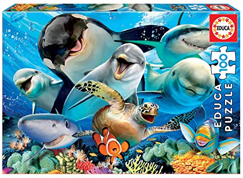 Educa 100 piezas, puzzle infantil Selfie Bajo El Agua, color variado (18062) , color/modelo surtido Educa 100 piezas, puzzle infantil Selfie Bajo El Agua, color variado (18062) , color/modelo surtido
