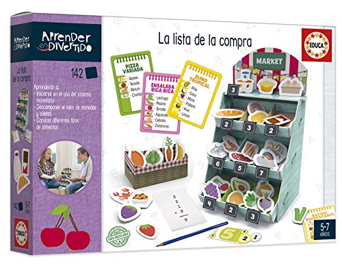 Educa- Aprender es Divertido: La Lista de la Compra, Aprende sobre Alimentos y su importancia nutricional Juego Educativo para niños, a Partir de 5 años (18704)