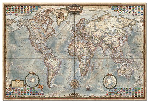 Educa-El Mundo, Mapa Político Puzle, 4 000 Piezas, Multicolor (14827)