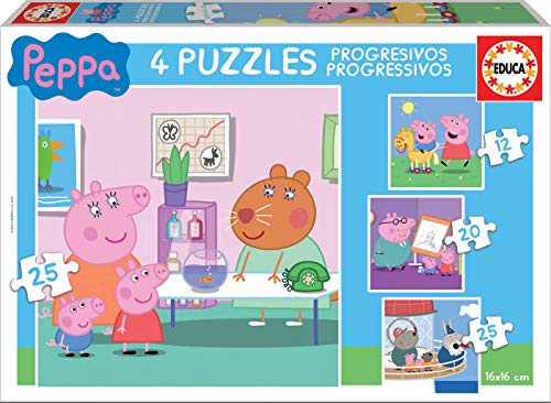 Educa- Peppa Pig Conjunto de Puzzles Progresivos, Multicolor, unica (16817) Educa- Peppa Pig Conjunto de Puzzles Progresivos, Multicolor, unica (16817)