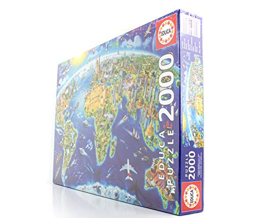 Educa- Símbolos del Mundo Puzzle, 2000 Piezas, Multicolor (17129)