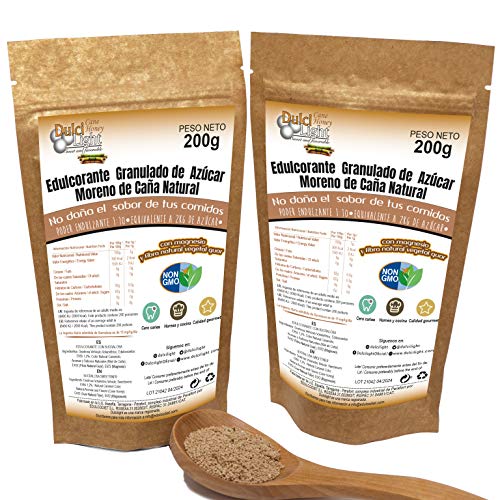 EDULCORANTE MORENO 100% NATURAL GRANULADO DE CAÑA CON MAGNESIO Y FIBRA VEGETAL GUAR |OFERTA LANZAMIENTO 2X1 | 2 ENVASES DE 200gr | 400gr = 4kg de Azucar EDULCORANTE MORENO 100% NATURAL GRANULADO DE CAÑA CON MAGNESIO Y FIBRA VEGETAL GUAR |OFERTA LANZAMIENTO 2X1 | 2 ENVASES DE 200gr | 400gr = 4kg de Azucar