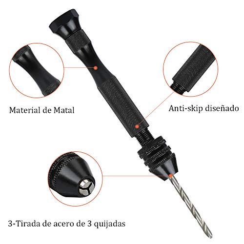 E·Durable 51pcs Mini Taladro Manual Kit Taladro Mano modelismo de Herramientas para Madera, Resina, joyería, Nogal, ámbar, Cera de Abejas E·Durable 51pcs Mini Taladro Manual Kit Taladro Mano modelismo de Herramientas para Madera, Resina, joyería, Nogal, ámbar, Cera de Abejas