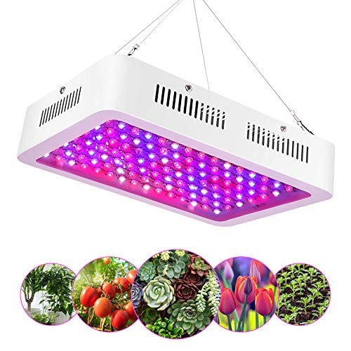 EECOO 1200W LED Cultivo Interior, Plantas Led Grow Light 120LED, Lámpara de Plantas Espectro Completo Ligero Lampara con IR Rojo Azul, Lampara de Cultivo para Jardín de Interior Greenhouse Hydroponics