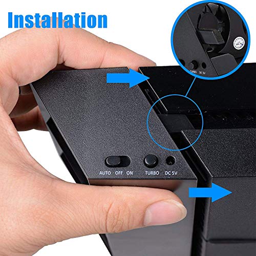 EEEKit Ventilador de enfriamiento para PS4, USB Refrigerador Externo 5 Ventilador Turbo Control de Temperatura Ventiladores de enfriamiento para Sony Playstation 4 Consola de Juegos EEEKit Ventilador de enfriamiento para PS4, USB Refrigerador Externo 5 Ventilador Turbo Control de Temperatura Ventiladores de enfriamiento para Sony Playstation 4 Consola de Juegos