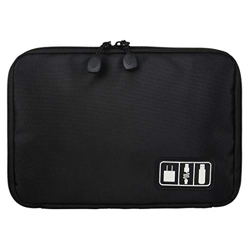 EEM Organizador de Cables de Viaje, Accesorios de electrónica portátil Estuches para Discos Duros, Cables de Carga, Cargador USB, Negro EEM Organizador de Cables de Viaje, Accesorios de electrónica portátil Estuches para Discos Duros, Cables de Carga, Cargador USB, Negro
