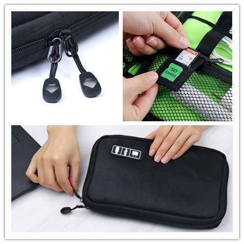 EEM Organizador de Cables de Viaje, Accesorios de electrónica portátil Estuches para Discos Duros, Cables de Carga, Cargador USB, Negro EEM Organizador de Cables de Viaje, Accesorios de electrónica portátil Estuches para Discos Duros, Cables de Carga, Cargador USB, Negro