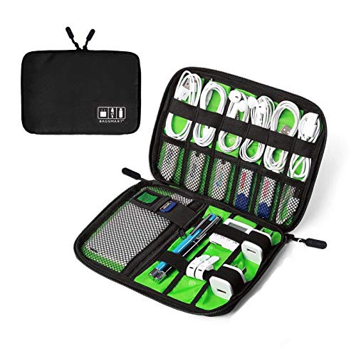 EEM Organizador de Cables de Viaje, Accesorios de electrónica portátil Estuches para Discos Duros, Cables de Carga, Cargador USB, Negro EEM Organizador de Cables de Viaje, Accesorios de electrónica portátil Estuches para Discos Duros, Cables de Carga, Cargador USB, Negro