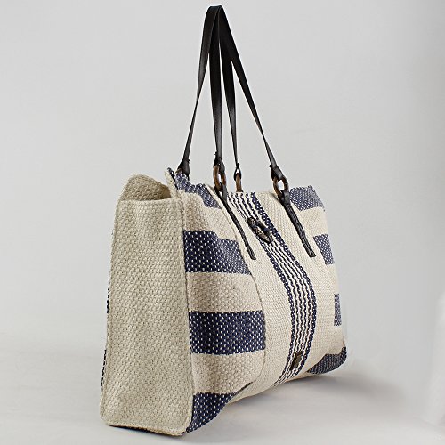 Eferri Playera, Bolso playa Zuria para Mujer, Azul, 33x53x13 cm