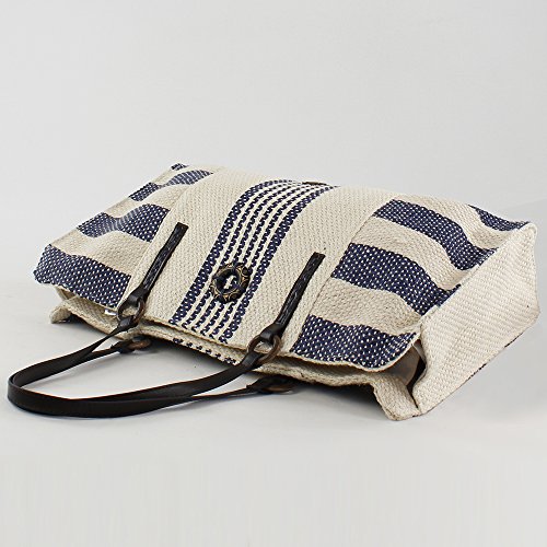 Eferri Playera, Bolso playa Zuria para Mujer, Azul, 33x53x13 cm