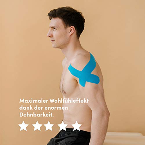 Effekt Manufaktur [5m x 5cm] Kinesiotape Vendaje Neuromuscular I Cinta Kinesiologica impermeable y elastica I Sport Kinesiology Tape