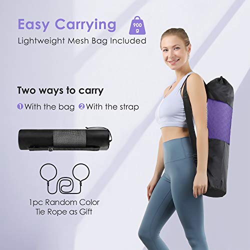EgoIggo Esterilla Yoga Antideslizante, Yoga Mat Colchoneta Yoga Alfombrilla Deporte. Esterilla Pilates de 183cmx61cm, 6mm Grosor de Ecológico TPE. con Bolsa Y Correa de Hombro.Púrpura Claro-Azul Claro EgoIggo Esterilla Yoga Antideslizante, Yoga Mat Colchoneta Yoga Alfombrilla Deporte. Esterilla Pilates de 183cmx61cm, 6mm Grosor de Ecológico TPE. con Bolsa Y Correa de Hombro.Púrpura Claro-Azul Claro