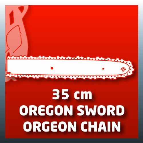 Einhell GH-EC 1835 -Motosierra eléctrica (1800W, longitud de corte: 325 mm, velocidad de corte: 13.5m/s, 7800rpm, espada y cadena de calidad OREGON) (ref. 4501710)