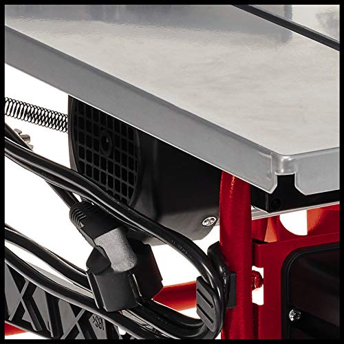 Einhell Sierra de mesa circular TC-TS 200 (máx. 800 W, motor de inducción de bajo mantenimiento, Ø200 x ø16 mm hoja, tope en ángulo (+/- 60°), hoja de la sierra puede inclinarse 45°)