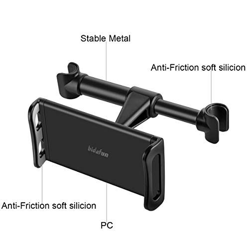 EINWEG Bidafun Car headrest tablet holder card holder, car rear seat headrest holder, for all 4’-12.7 inch smartphones and tablets - black