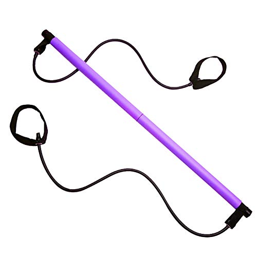 Ejercicio Resistencia Banda Yoga Pilates Bar Equipo Portátil Pilates Palo Músculo Viraje Bar Casa Gimnasio Pilates con Pie Lazo para Total Cuerpo Rutina de Ejercicio,C