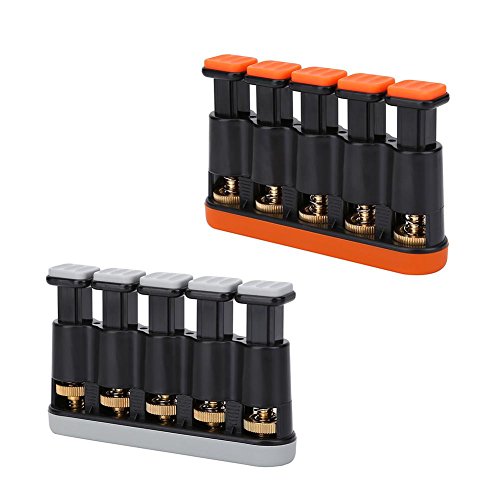 Ejercitador de Dedo, Entrenador de Dedos Mano Variable Dedo Fuerza Tensión Ejercicio Agarre para Guitarra Piano(Gris) Ejercitador de Dedo, Entrenador de Dedos Mano Variable Dedo Fuerza Tensión Ejercicio Agarre para Guitarra Piano(Gris)