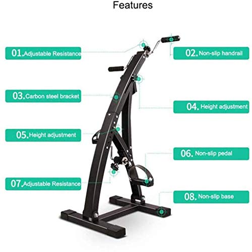 Ejercitador de Pedal Interior con Monitor, Pastel de Bicicleta de Ejercicios Ancianos para la rehabilitación de Las extremidades Superiores e Inferiores. DDLS