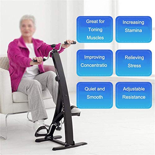 Ejercitador de Pedal Interior con Monitor, Pastel de Bicicleta de Ejercicios Ancianos para la rehabilitación de Las extremidades Superiores e Inferiores. DDLS