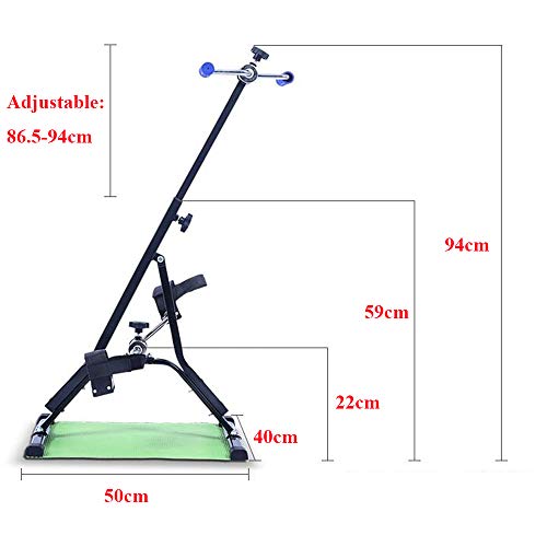 Ejercitador de piernas y brazos plegables, bicicleta de pedales de ejercicios ajustables, equipo de ejercicios para personas mayores y recuperación de ancianos