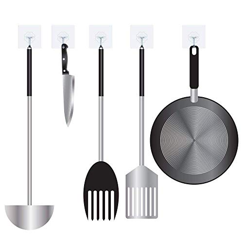 EKKONG 24 Piezas Ganchos Adhesivos, Adhesivo Fuerte uñas Libre Reutilizable Transparente Resistente Gancho Puerta Gancho Colgador de Techo, Resistente al Agua de baño y Cocina oilproof(8 kg MAX) EKKONG 24 Piezas Ganchos Adhesivos, Adhesivo Fuerte uñas Libre Reutilizable Transparente Resistente Gancho Puerta Gancho Colgador de Techo, Resistente al Agua de baño y Cocina oilproof(8 kg MAX)