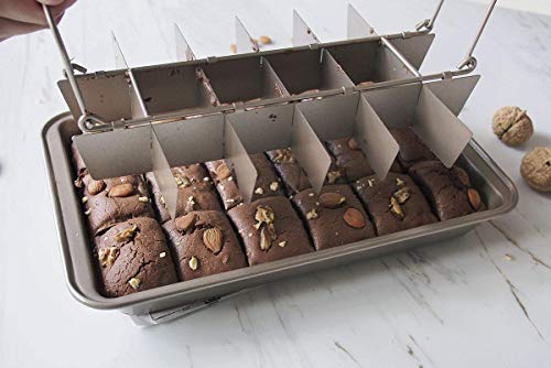 EKKONG Moldes para Brownies, Molde para Tartas con separadores de 18 bandejas, Molde Pastel Pan Hornear Molde Herramienta para hornear Cocina Herramienta de la torta Accesorios de cocina EKKONG Moldes para Brownies, Molde para Tartas con separadores de 18 bandejas, Molde Pastel Pan Hornear Molde Herramienta para hornear Cocina Herramienta de la torta Accesorios de cocina