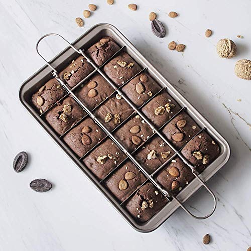 EKKONG Moldes para Brownies, Molde para Tartas con separadores de 18 bandejas, Molde Pastel Pan Hornear Molde Herramienta para hornear Cocina Herramienta de la torta Accesorios de cocina EKKONG Moldes para Brownies, Molde para Tartas con separadores de 18 bandejas, Molde Pastel Pan Hornear Molde Herramienta para hornear Cocina Herramienta de la torta Accesorios de cocina