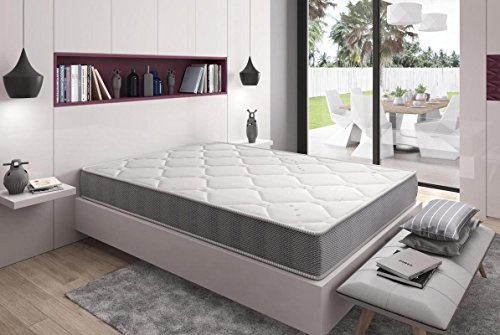 El Almacen del Colchon - Colchón espumación, Modelo Star, 80 x 190 x 15cm - Todas Las Medidas, Blanco y Gris El Almacen del Colchon - Colchón espumación, Modelo Star, 80 x 190 x 15cm - Todas Las Medidas, Blanco y Gris