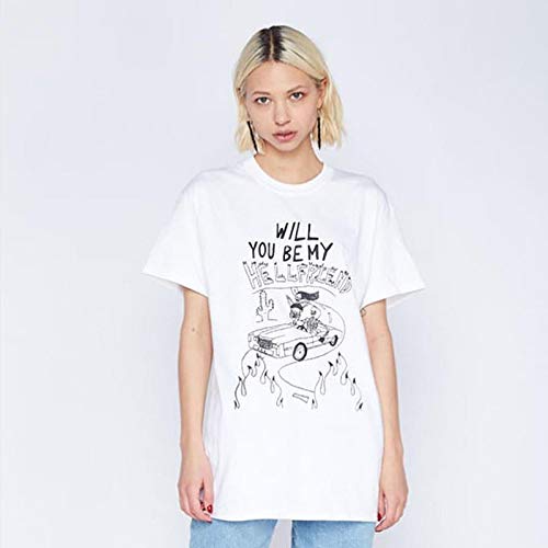 El nuevo 2019 de verano en modelos de explosión del comercio exterior de Europa y América del AliExpress impreso alrededor del cuello de camisa de manga corta camiseta de las mujeres de una generación El nuevo 2019 de verano en modelos de explosión del comercio exterior de Europa y América del AliExpress impreso alrededor del cuello de camisa de manga corta camiseta de las mujeres de una generación