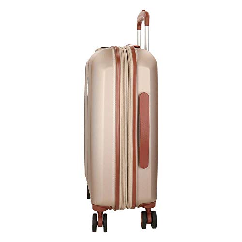 El Potro Ocuri Maleta de cabina Beige 40x55x20 cms Rígida ABS Cierre TSA 37L 3,3Kgs 4 ruedas dobles Extensible Equipaje de Mano