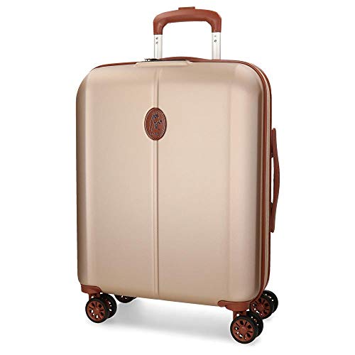 El Potro Ocuri Maleta de cabina Beige 40x55x20 cms Rígida ABS Cierre TSA 37L 3,3Kgs 4 ruedas dobles Extensible Equipaje de Mano