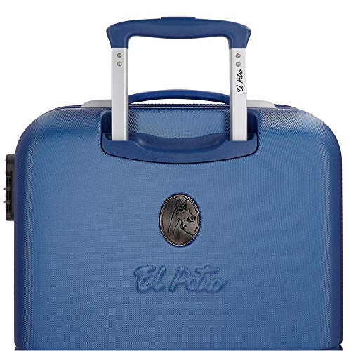 El Potro Ride Juego de maletas Azul 55/70 cms Rígida ABS Cierre combinación 114L 4 ruedas dobles Equipaje de Mano