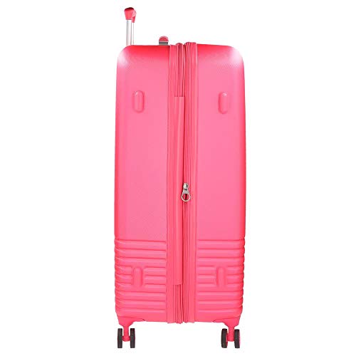 El Potro Ride Maleta mediana Rosa 48x70x26 cms Rígida ABS Cierre combinación 78L 4,1Kgs 4 ruedas dobles Extensible