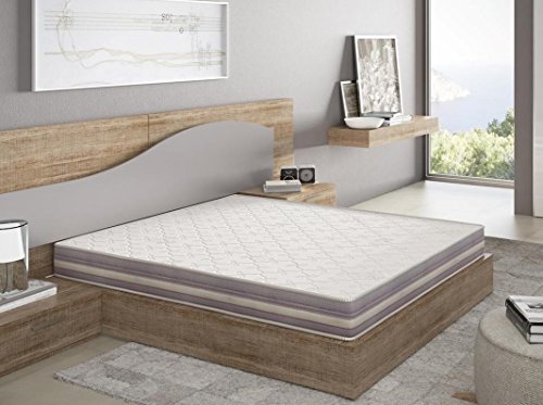 elalmacendelcolchon Colchón viscoelástico Modelo Premium, 105 x 190 x 20cm - Todas Las Medidas, Blanco y Lila elalmacendelcolchon Colchón viscoelástico Modelo Premium, 105 x 190 x 20cm - Todas Las Medidas, Blanco y Lila