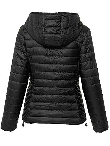 Elara Chaqueta Reversible para Damas Chunkyrayan DV-222-1 Black 40 (L)