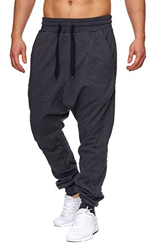 Elara Pantalones de Chándal Hombre Cómodo Relajado Harem Chunkyrayan Antracita P-501 Anthrazit-S Elara Pantalones de Chándal Hombre Cómodo Relajado Harem Chunkyrayan Antracita P-501 Anthrazit-S