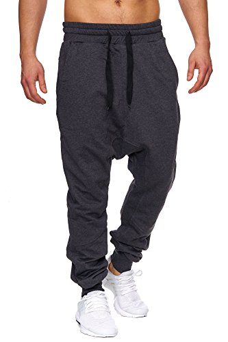 Elara Pantalones de Chándal Hombre Cómodo Relajado Harem Chunkyrayan Antracita P-501 Anthrazit-S Elara Pantalones de Chándal Hombre Cómodo Relajado Harem Chunkyrayan Antracita P-501 Anthrazit-S