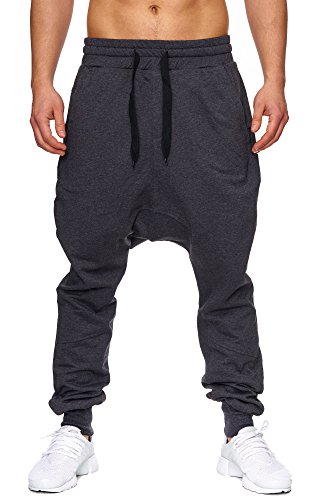 Elara Pantalones de Chándal Hombre Cómodo Relajado Harem Chunkyrayan Antracita P-501 Anthrazit-S Elara Pantalones de Chándal Hombre Cómodo Relajado Harem Chunkyrayan Antracita P-501 Anthrazit-S