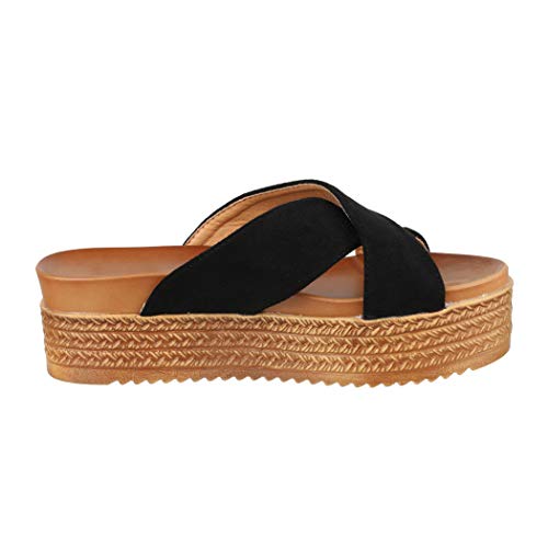 Elara Sandalia Mujer con Plataforma Alta Chunkyrayan Negro TH82240 Black-40